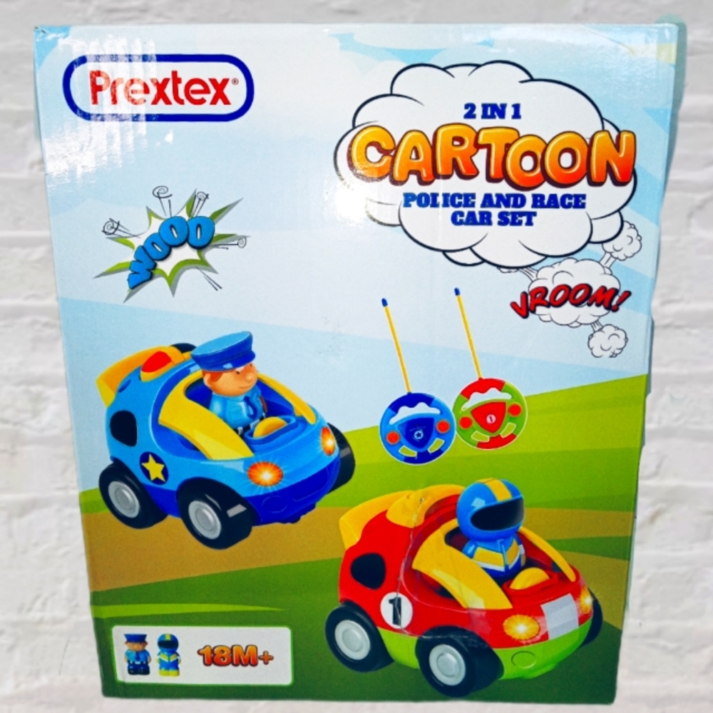 PREXTEX 2 IN 1 CARTOON POLICE AND RACE CAT SET